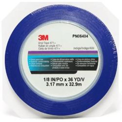 Picture of 3M 6404 471+ Indigo Fine Line 3.2mm x 33m Roll